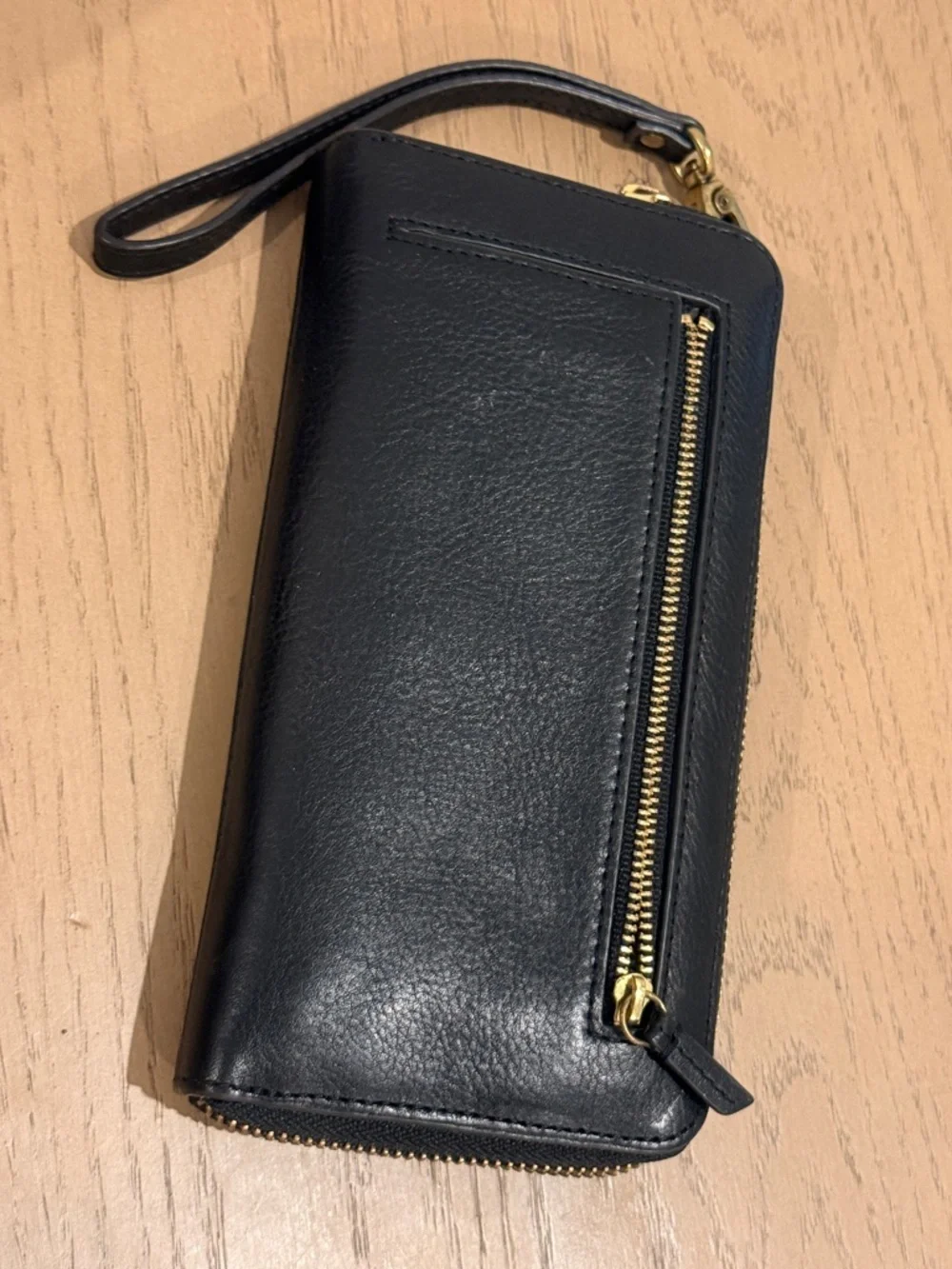 Black‎ Zip Around Wristlet Wallet with Colorful Enamel Studs